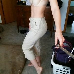 Vintage linen capris